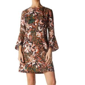 WAYF Paisley Long Sleeve Dress Medium Retro 70s Hippie